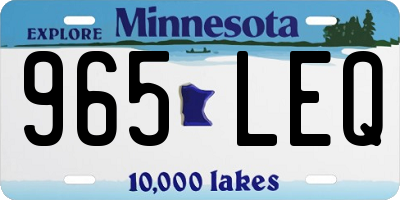 MN license plate 965LEQ