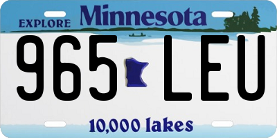 MN license plate 965LEU