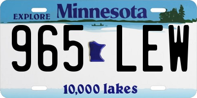 MN license plate 965LEW