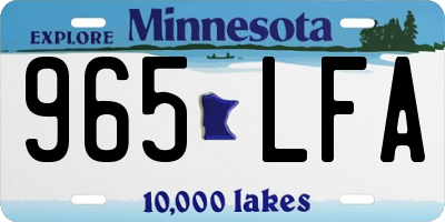 MN license plate 965LFA