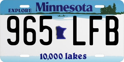 MN license plate 965LFB
