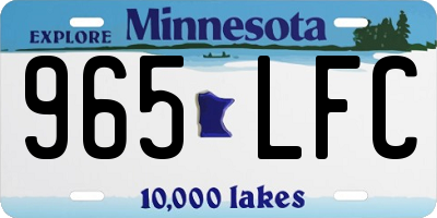 MN license plate 965LFC