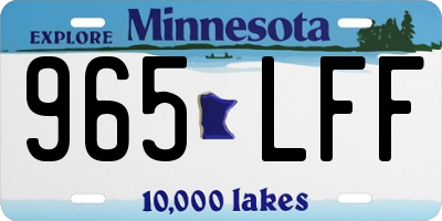 MN license plate 965LFF