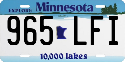 MN license plate 965LFI