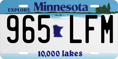 MN license plate 965LFM