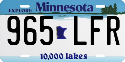 MN license plate 965LFR