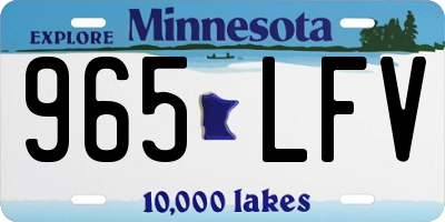 MN license plate 965LFV