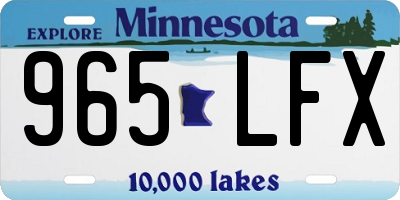 MN license plate 965LFX