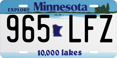 MN license plate 965LFZ