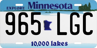 MN license plate 965LGC