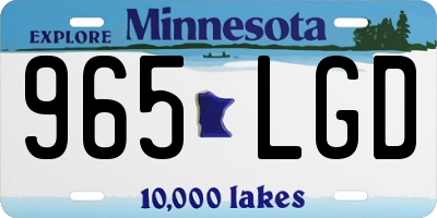 MN license plate 965LGD