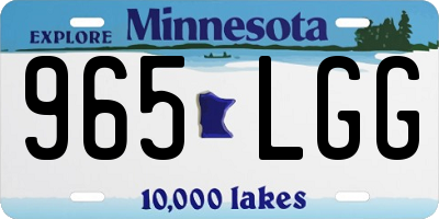 MN license plate 965LGG