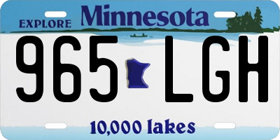 MN license plate 965LGH