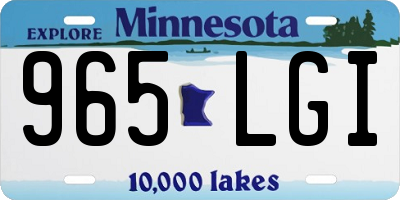 MN license plate 965LGI