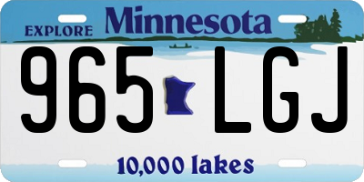MN license plate 965LGJ