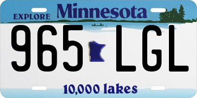 MN license plate 965LGL