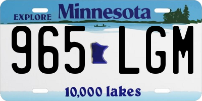 MN license plate 965LGM