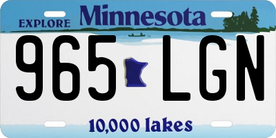 MN license plate 965LGN