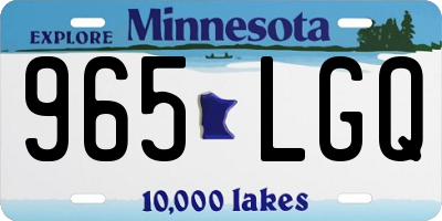 MN license plate 965LGQ
