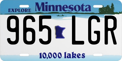 MN license plate 965LGR