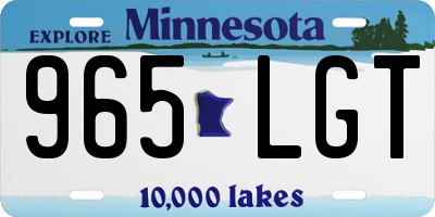MN license plate 965LGT