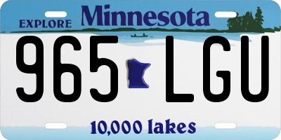 MN license plate 965LGU