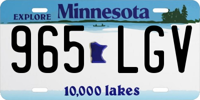 MN license plate 965LGV