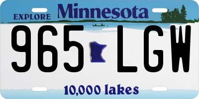 MN license plate 965LGW