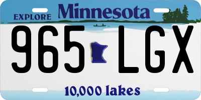 MN license plate 965LGX
