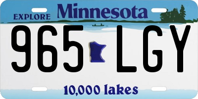 MN license plate 965LGY