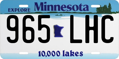 MN license plate 965LHC