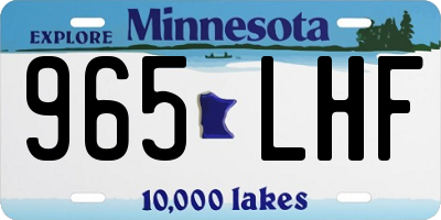 MN license plate 965LHF