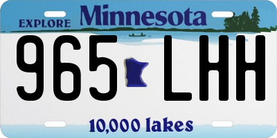 MN license plate 965LHH