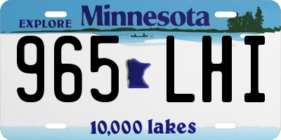 MN license plate 965LHI