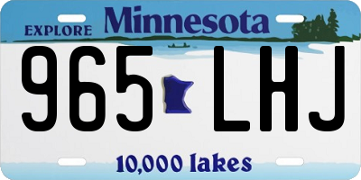 MN license plate 965LHJ