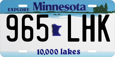 MN license plate 965LHK
