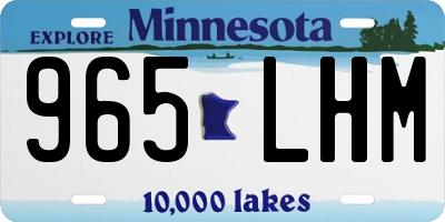 MN license plate 965LHM