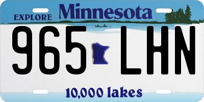 MN license plate 965LHN