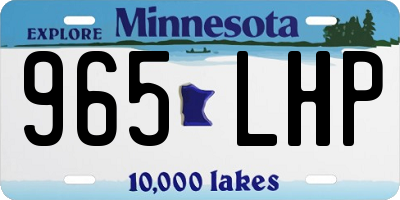 MN license plate 965LHP