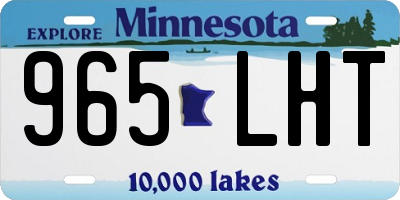 MN license plate 965LHT