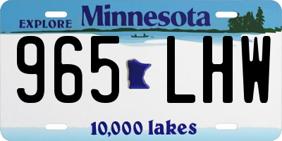 MN license plate 965LHW