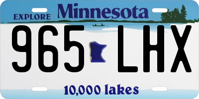 MN license plate 965LHX