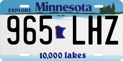 MN license plate 965LHZ