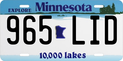 MN license plate 965LID