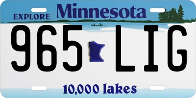 MN license plate 965LIG