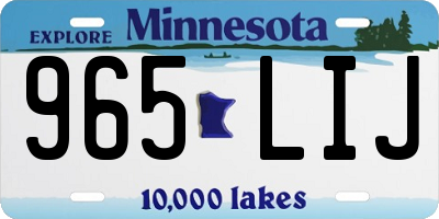 MN license plate 965LIJ