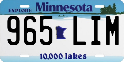MN license plate 965LIM