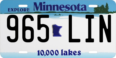 MN license plate 965LIN