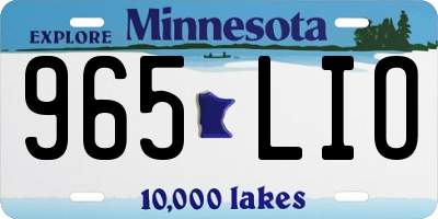 MN license plate 965LIO
