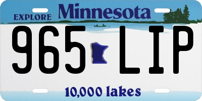 MN license plate 965LIP